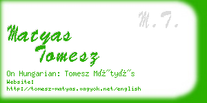 matyas tomesz business card